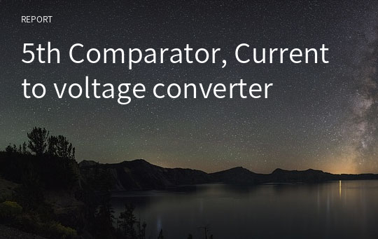 5th Comparator, Current to voltage converter