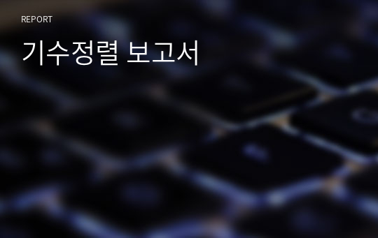 기수정렬 보고서