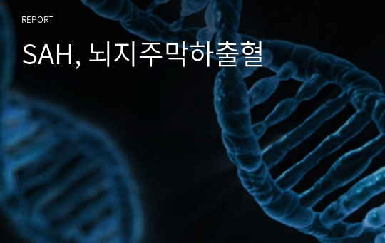 SAH, 뇌지주막하출혈