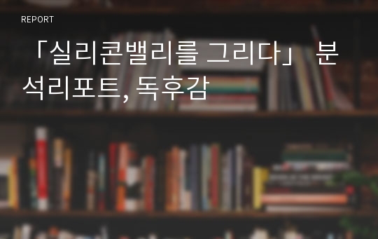 「실리콘밸리를 그리다」 분석리포트, 독후감