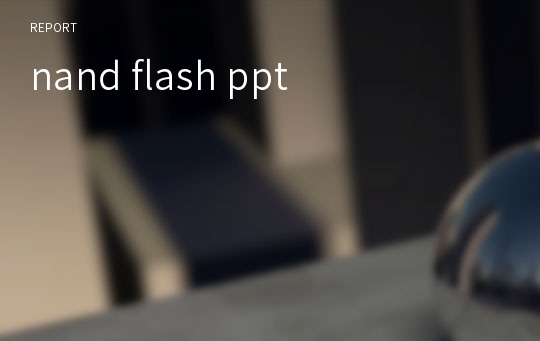 nand flash ppt