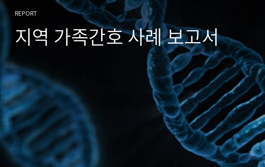 지역 가족간호 사례 보고서