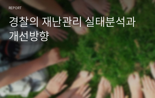 경찰의 재난관리 실태분석과 개선방향