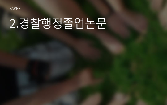 2.경찰행정졸업논문