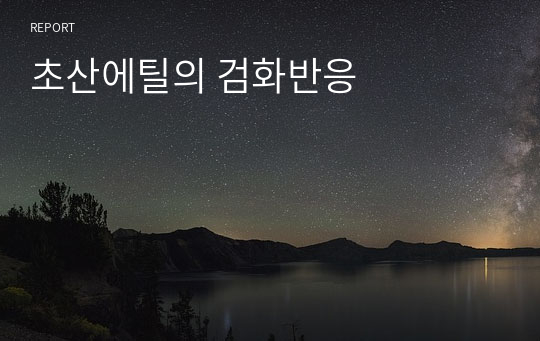 초산에틸의 검화반응