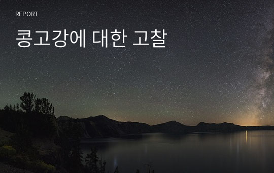 콩고강에 대한 고찰