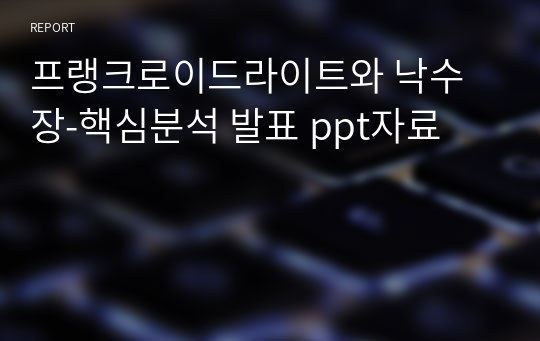 프랭크로이드라이트와 낙수장-핵심분석 발표 ppt자료