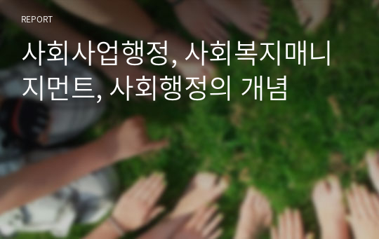 사회사업행정, 사회복지매니지먼트, 사회행정의 개념