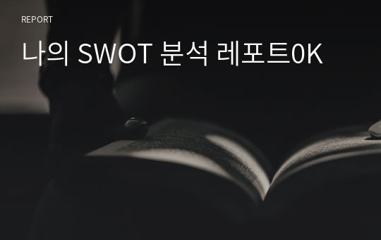 나의 SWOT 분석 레포트0K