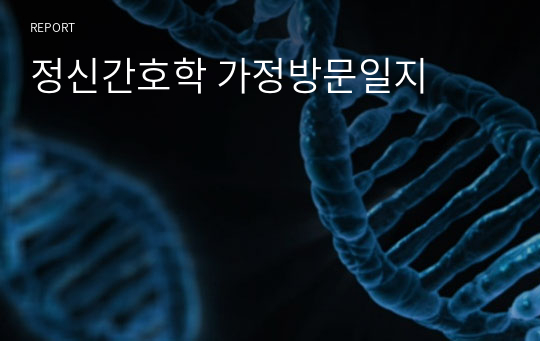 정신간호학 가정방문일지