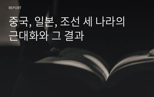 중국, 일본, 조선 세 나라의 근대화와 그 결과