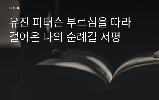 유진 피터슨 부르심을 따라 걸어온 나의 순례길 서평