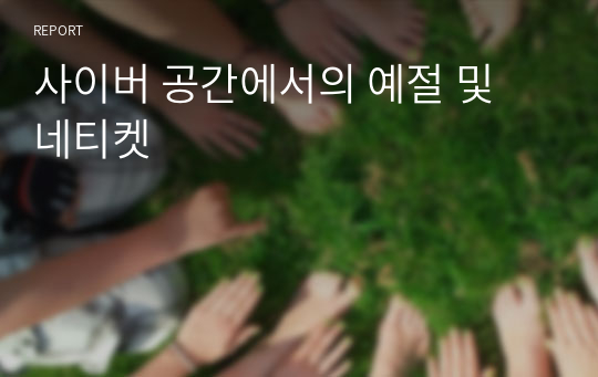 사이버 공간에서의 예절 및 네티켓