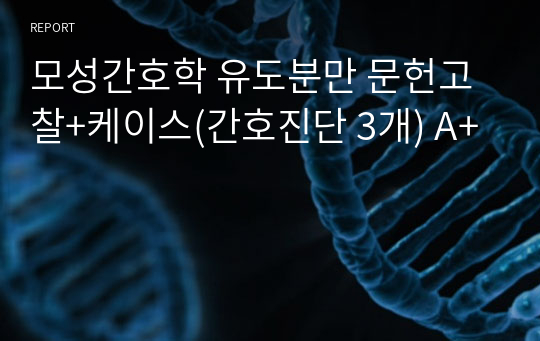 모성간호학 유도분만 문헌고찰+케이스(간호진단 3개) A+