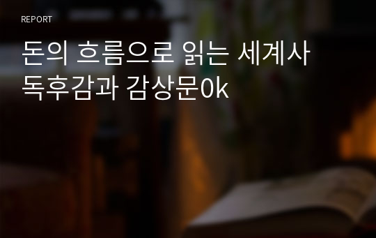 돈의 흐름으로 읽는 세계사 독후감과 감상문0k