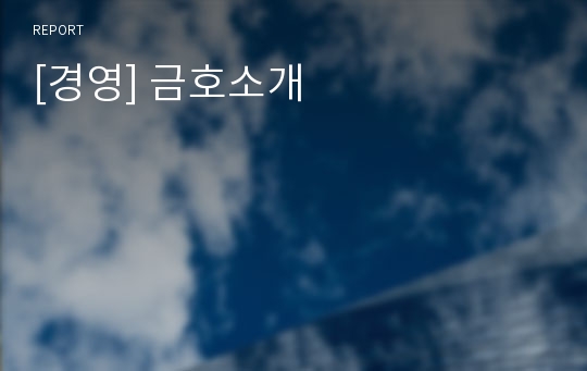 [경영] 금호소개