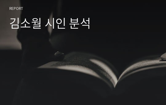 김소월 시인 분석