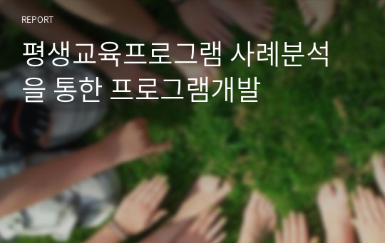 평생교육프로그램 사례분석을 통한 프로그램개발