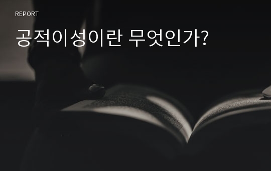 공적이성이란 무엇인가?