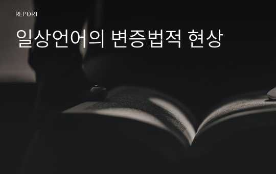 일상언어의 변증법적 현상