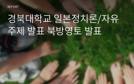 경북대학교 일본정치론/자유주제 발표 북방영토 발표