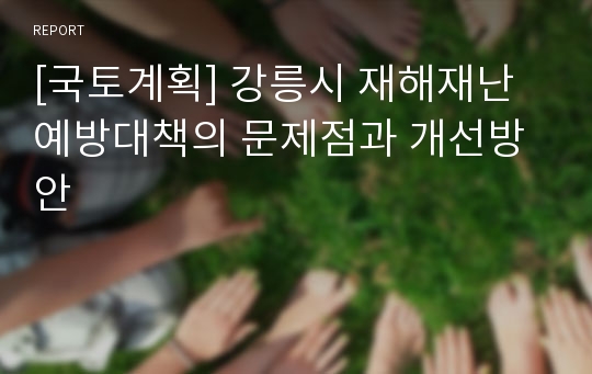 [국토계획] 강릉시 재해재난 예방대책의 문제점과 개선방안