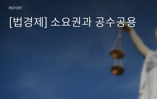 [법경제] 소요권과 공수공용