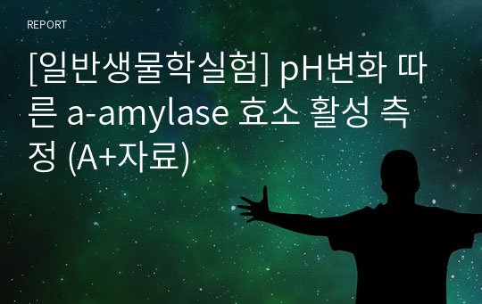 [일반생물학실험] pH변화 따른 a-amylase 효소 활성 측정 (A+자료)