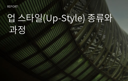 업 스타일(Up-Style) 종류와 과정