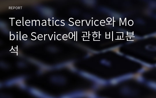 Telematics Service와 Mobile Service에 관한 비교분석