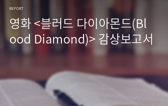 영화 &lt;블러드 다이아몬드(Blood Diamond)&gt; 감상보고서