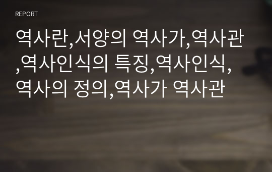 역사란,서양의 역사가,역사관,역사인식의 특징,역사인식,역사의 정의,역사가 역사관