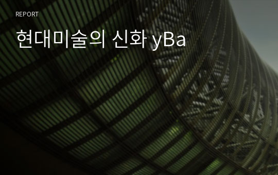 현대미술의 신화 yBa