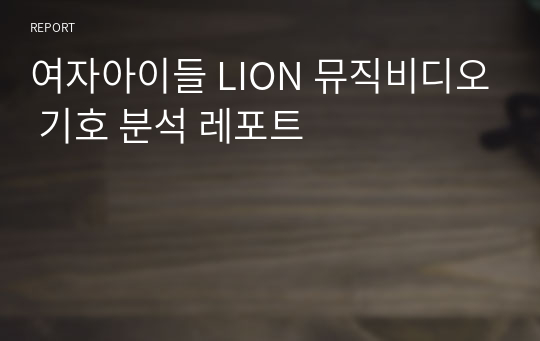 여자아이들 LION 뮤직비디오 기호 분석 레포트