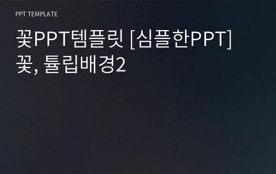 꽃PPT템플릿 [심플한PPT] 꽃, 튤립배경2