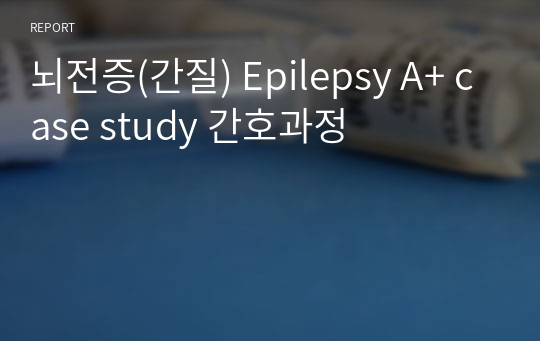 뇌전증(간질) Epilepsy A+ case study 간호과정