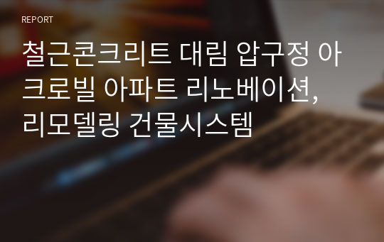 철근콘크리트 대림 압구정 아크로빌 아파트 리노베이션, 리모델링 건물시스템