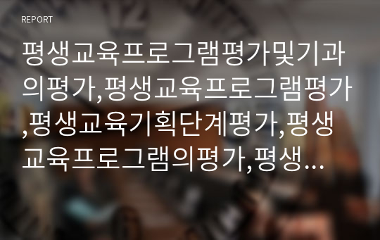 평생교육프로그램평가및기과의평가,평생교육프로그램평가,평생교육기획단계평가,평생교육프로그램의평가,평생교육의평가모형