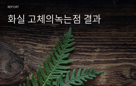 화실 고체의녹는점 결과