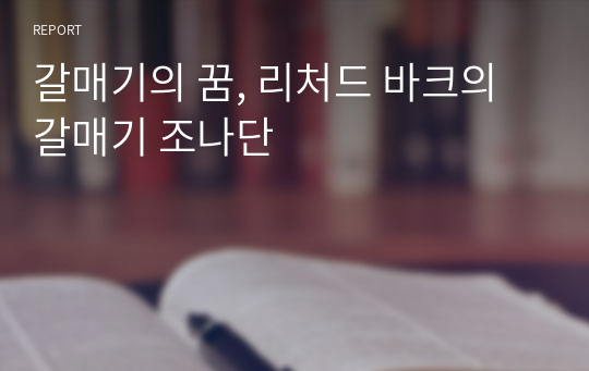 갈매기의 꿈, 리처드 바크의 갈매기 조나단