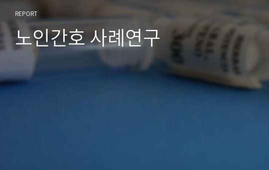 노인간호 사례연구