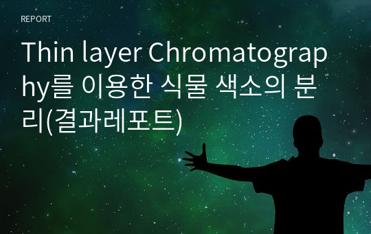 Thin layer Chromatography를 이용한 식물 색소의 분리(결과레포트)