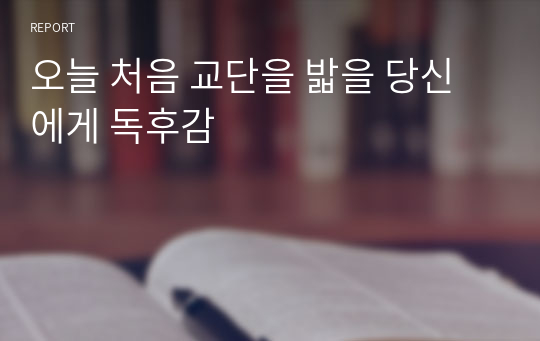 오늘 처음 교단을 밟을 당신에게 독후감