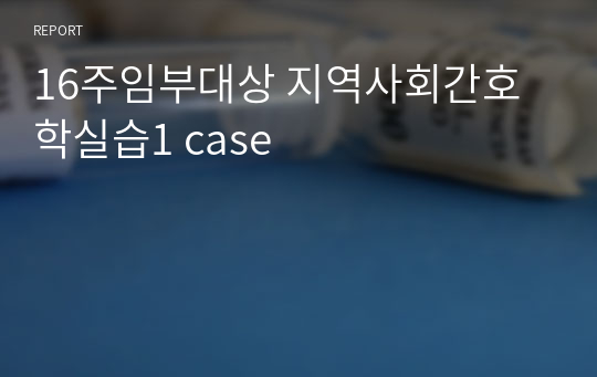 16주임부대상 지역사회간호학실습1 case