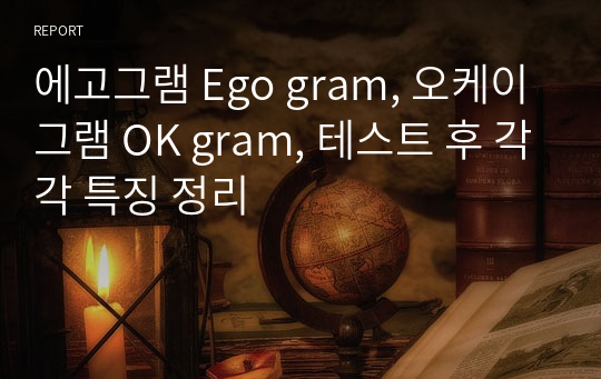 에고그램 Ego gram, 오케이그램 OK gram, 테스트 후 각각 특징 정리