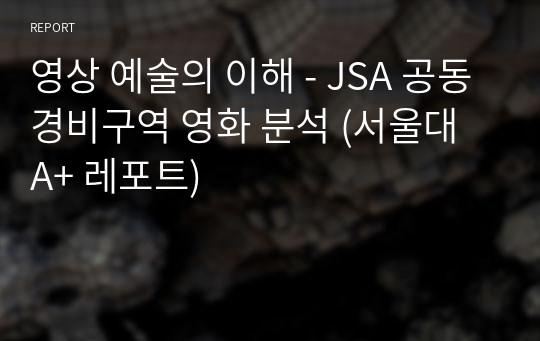 영상 예술의 이해 - JSA 공동경비구역 영화 분석 (서울대 A+ 레포트)