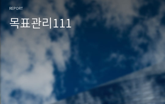 목표관리111