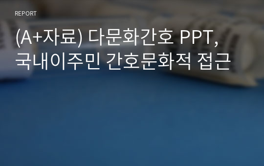 (A+자료) 다문화간호 PPT, 국내이주민 간호문화적 접근