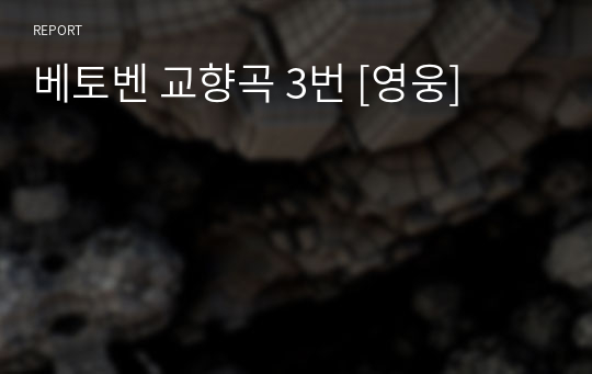 베토벤 교향곡 3번 [영웅]