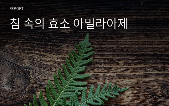 침 속의 효소 아밀라아제